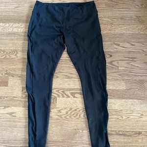 Zella Mid-Rise Mesh Panel Leggings